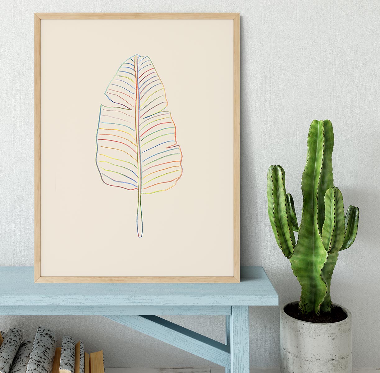 Banana Rainbow Leaf Framed Print - 1x - 4