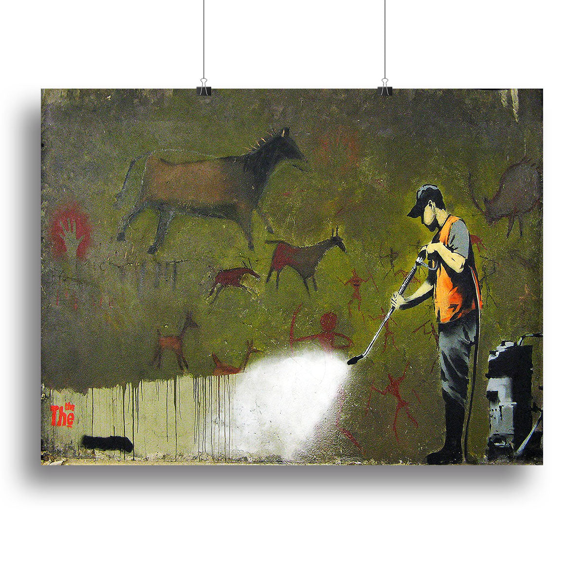 Banksy Cave Graffiti Removal Poster - Unframed