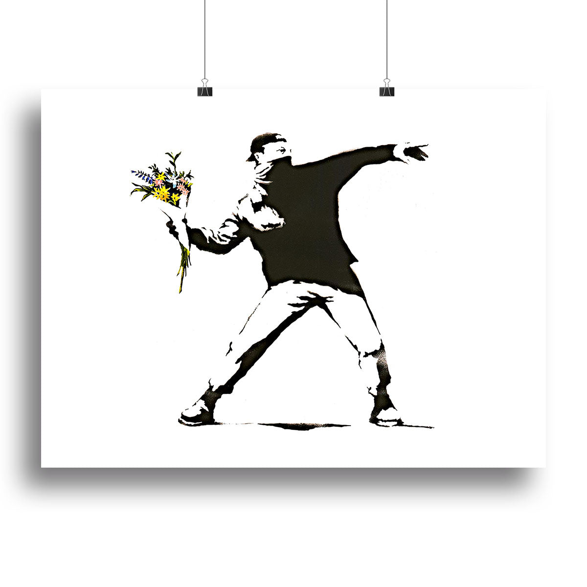 Banksy Flower Thrower Poster - Unframed