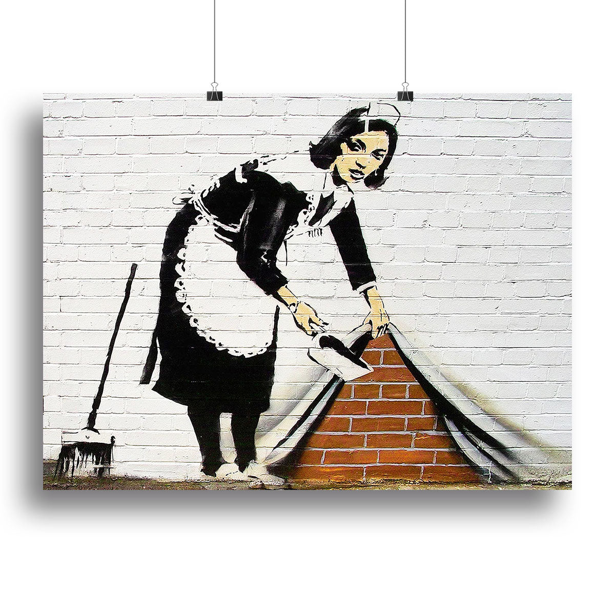 Banksy Maid Sweeping Under the Carpet Poster - Unframed