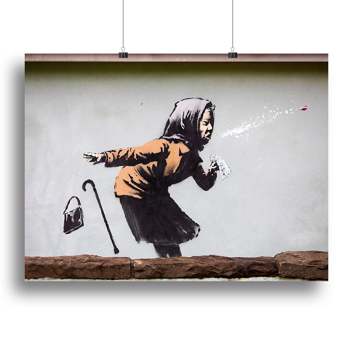Banksy Sneezing Woman Poster - Unframed
