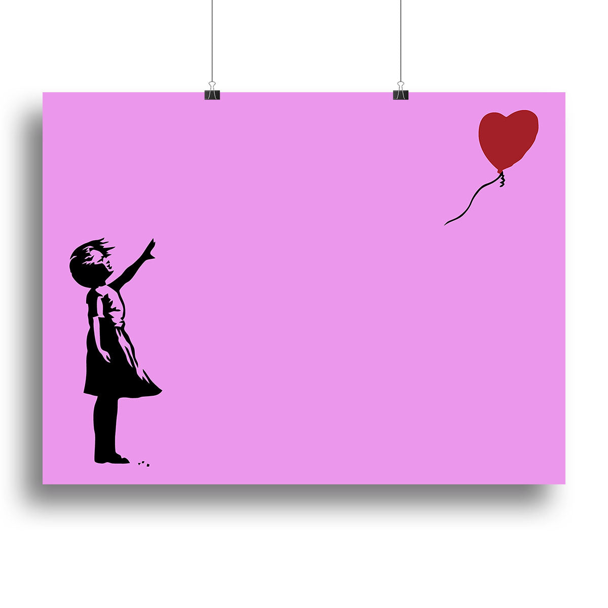 Banksy Balloon Heart Girl Purple Poster - Unframed