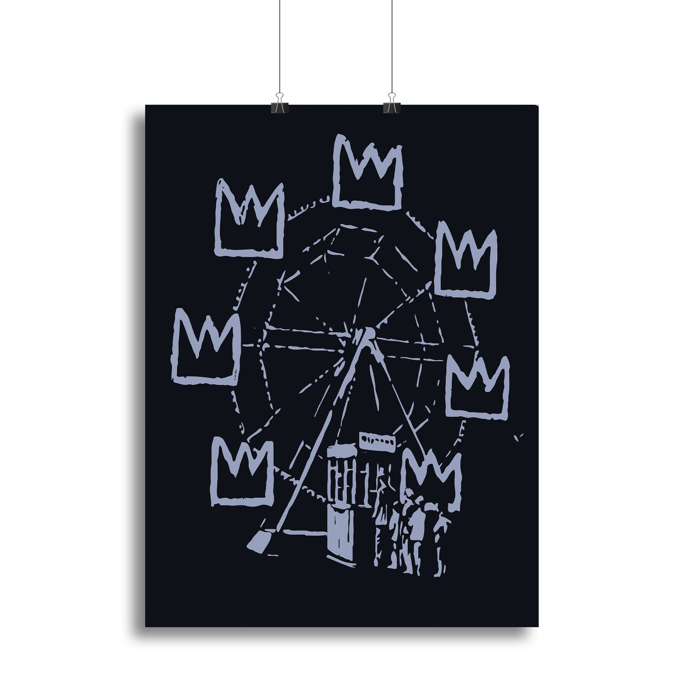 Banksy Basquiat Ferris Wheel Poster - Unframed