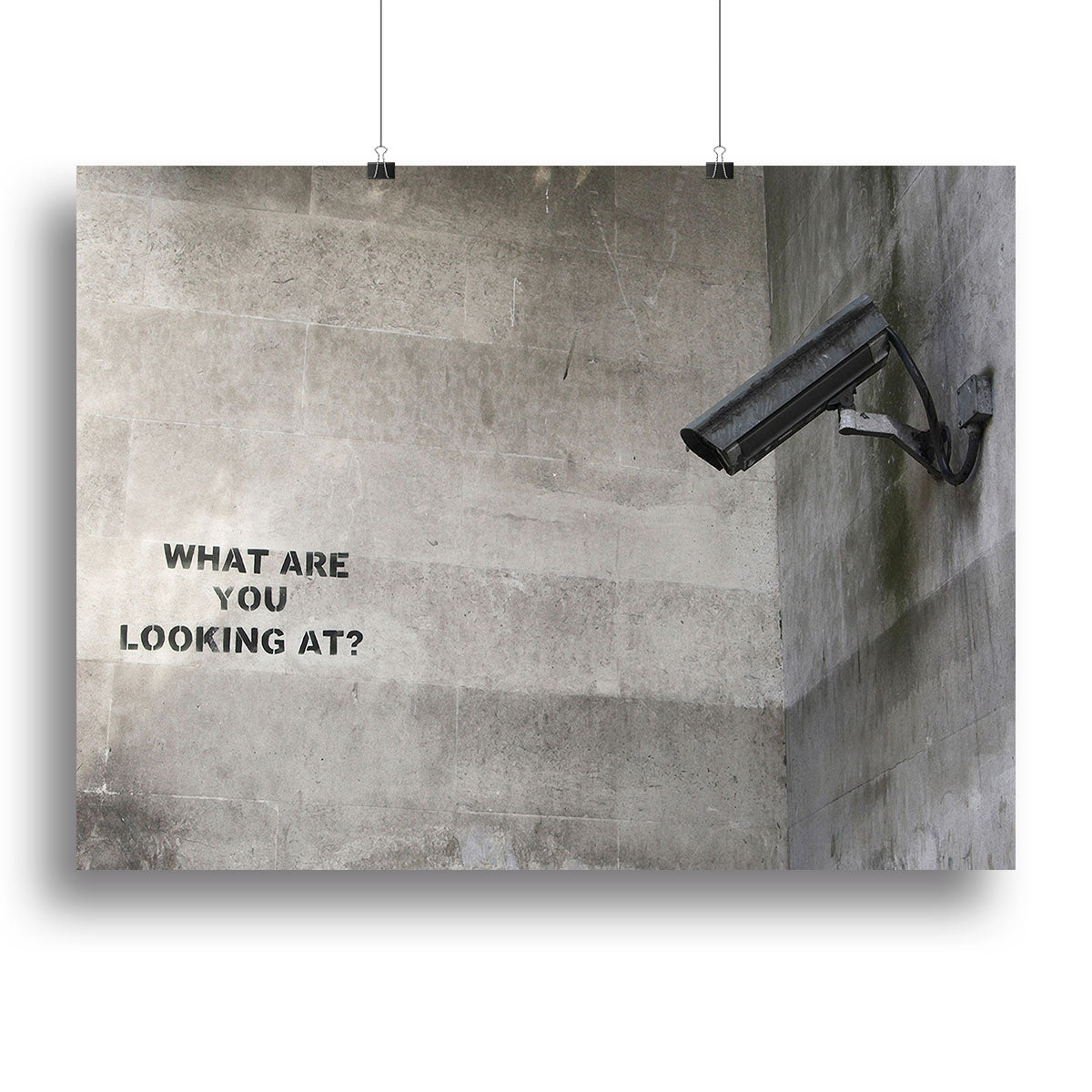 Banksy CCTV What Are You Looking at Poster - Unframed
