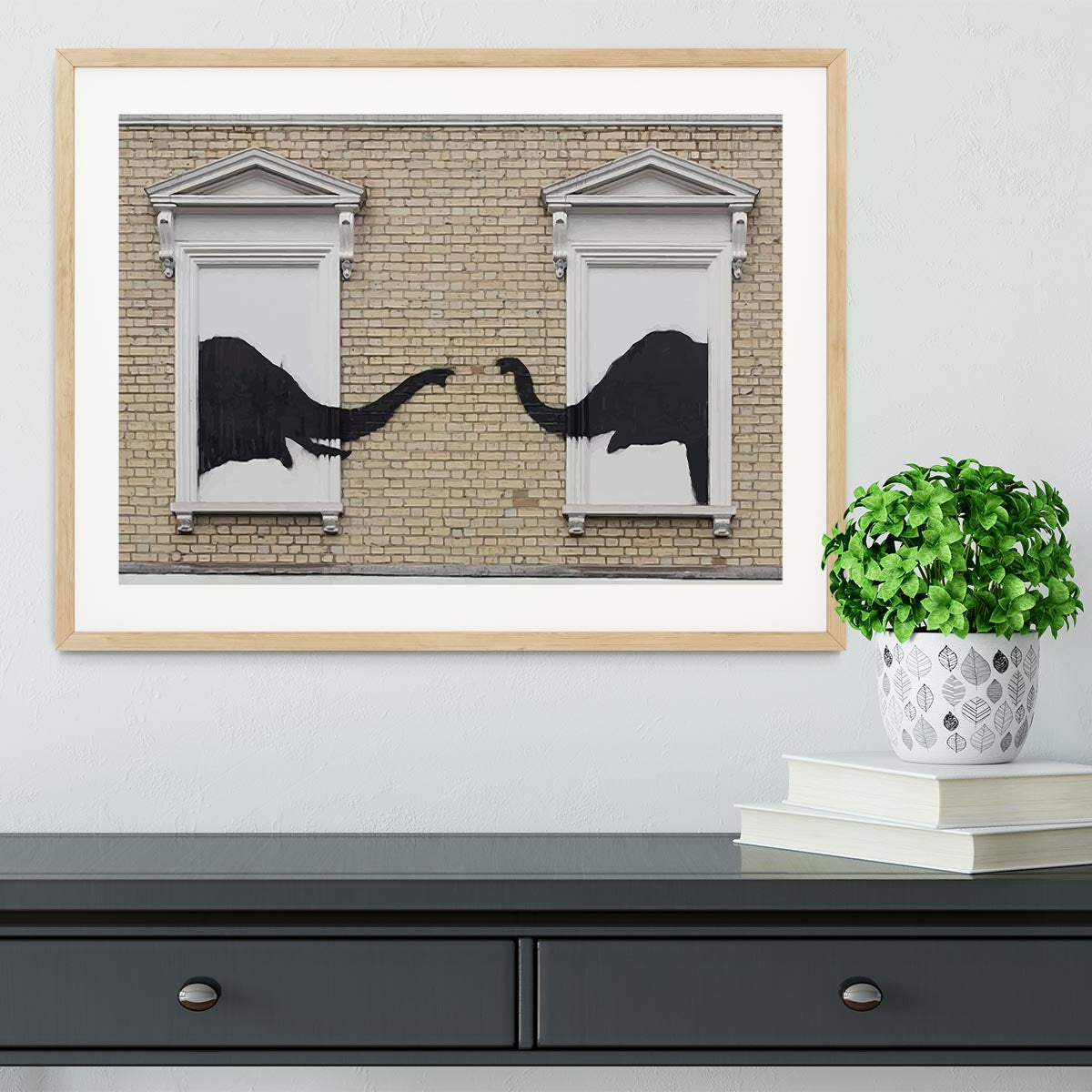 Banksy Elephant In The Room Framed Print - Canvas Art Rocks - 3