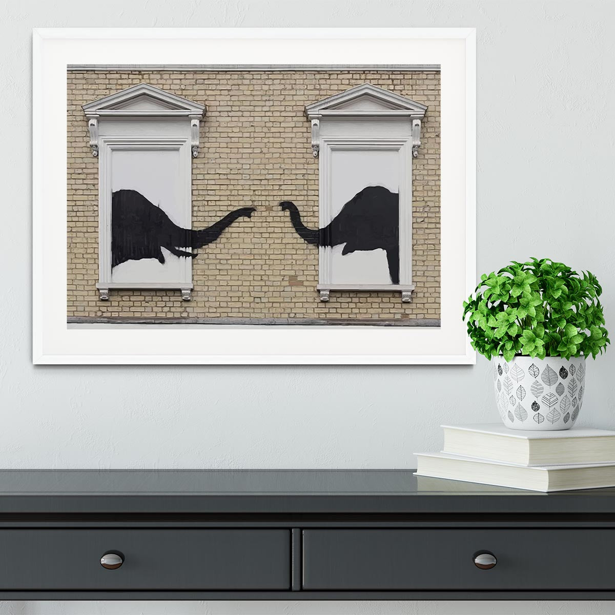 Banksy Elephant In The Room Framed Print - Canvas Art Rocks - 5