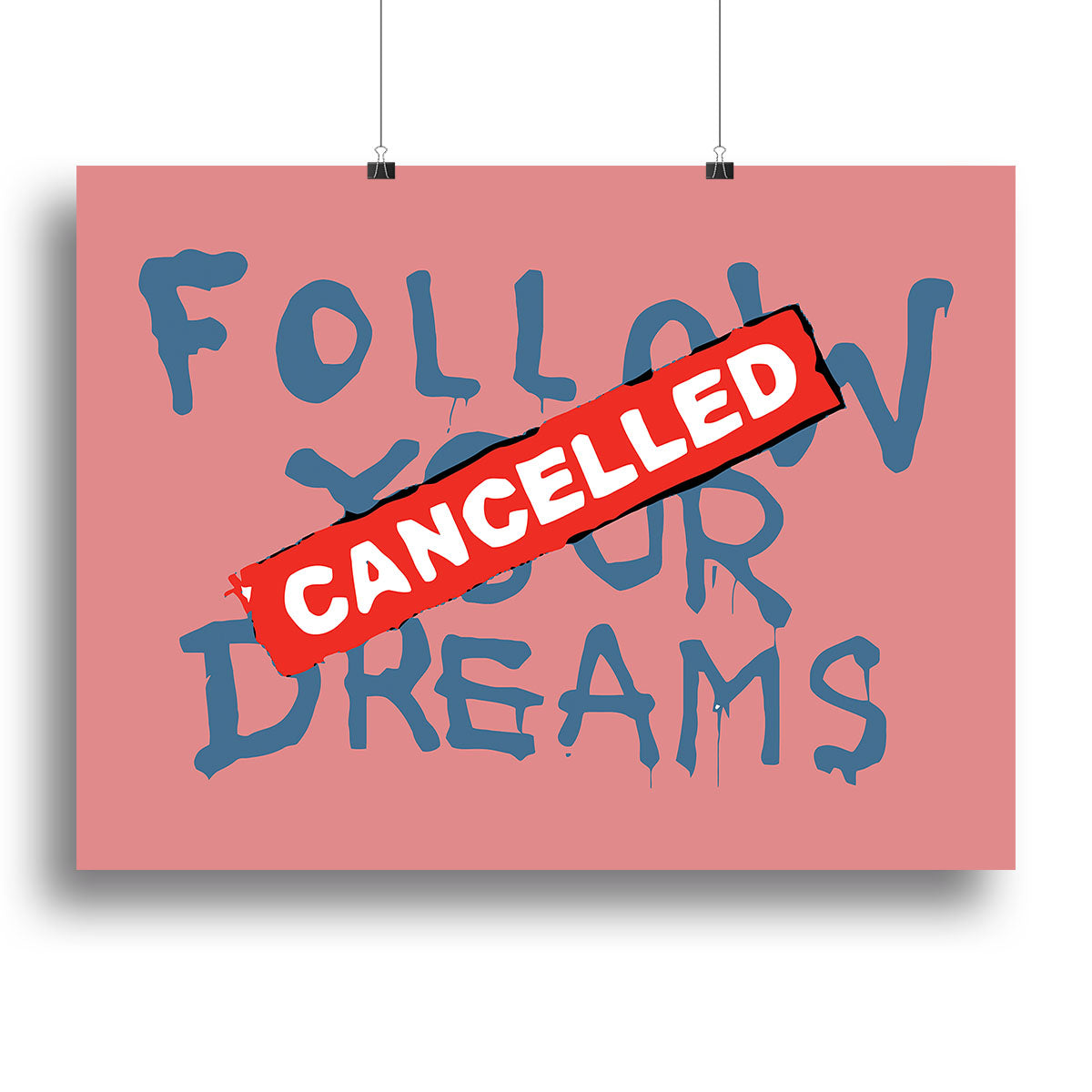 Banksy Follow Your Dreams Red Poster - Unframed