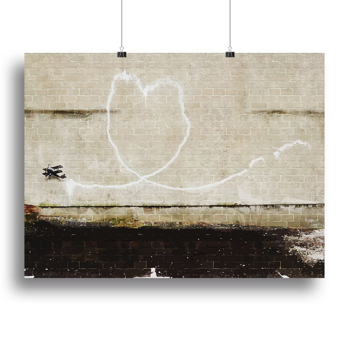 Banksy Love Plane London and Liverpool Poster - Unframed