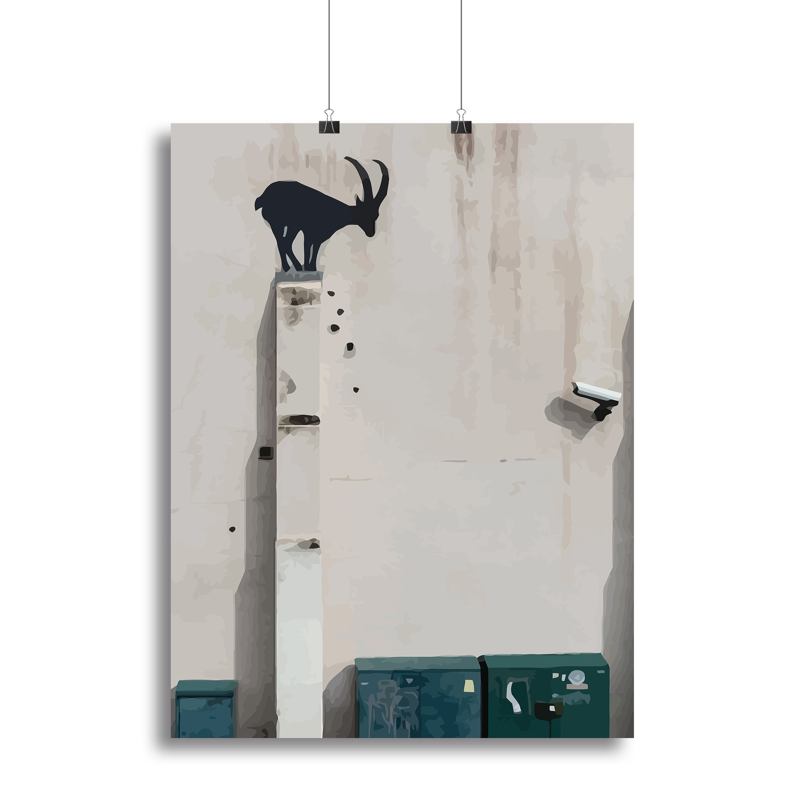 Banksy Mountain Goat Canvas Print or Poster
