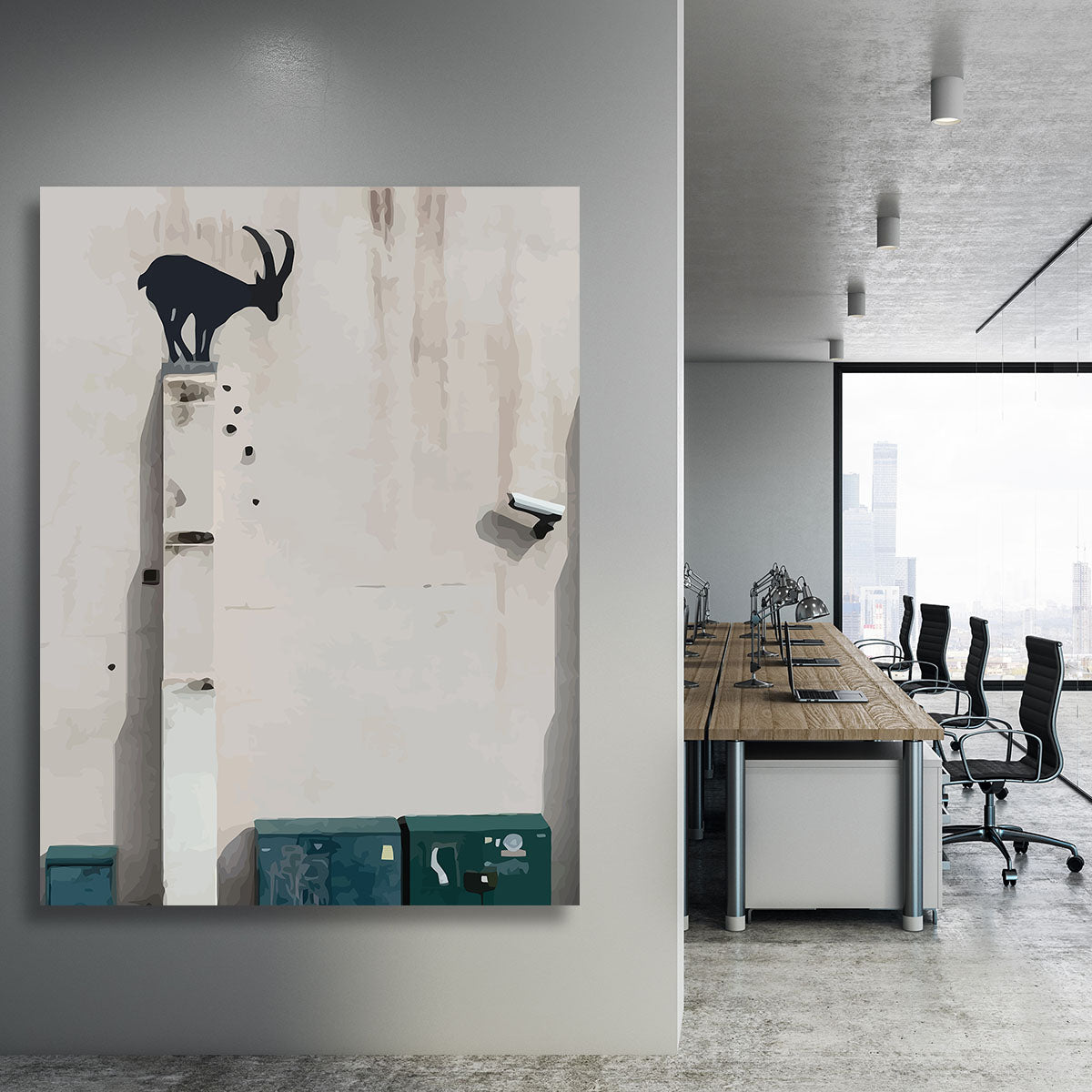 Banksy Mountain Goat Canvas Print or Poster