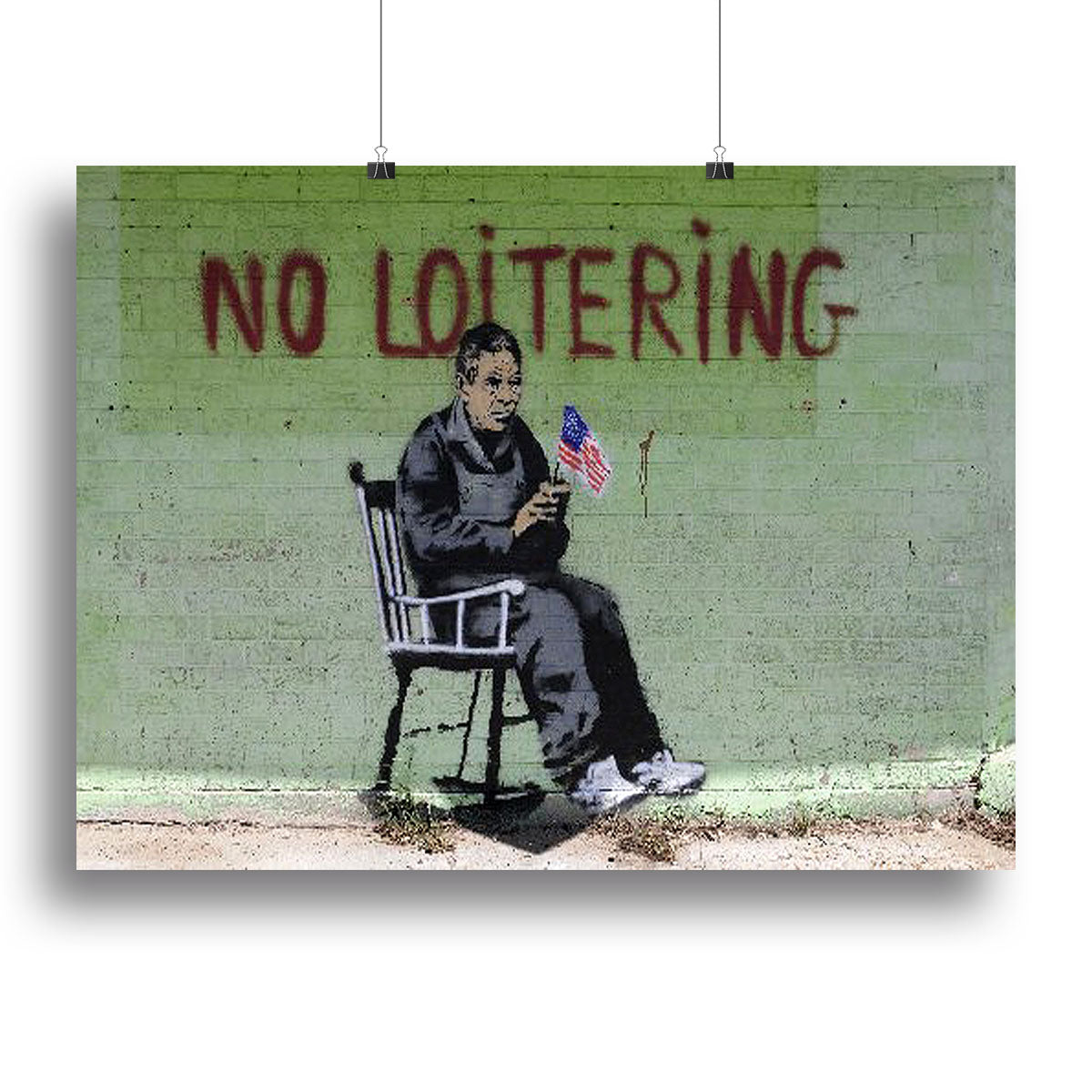 Banksy No Loitering Poster - Unframed