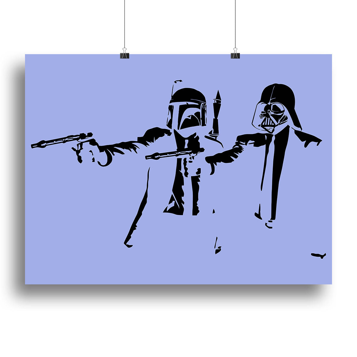 Banksy Pulp Fiction Star Wars Blue Poster - Unframed