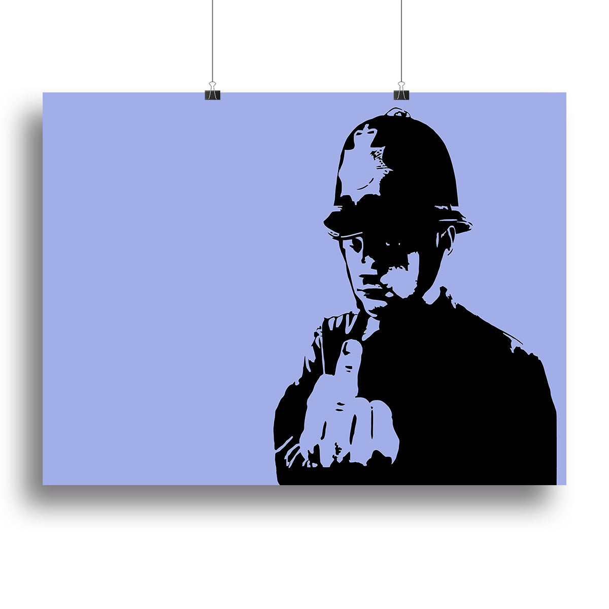 Banksy Rude Policeman Blue Poster - Unframed