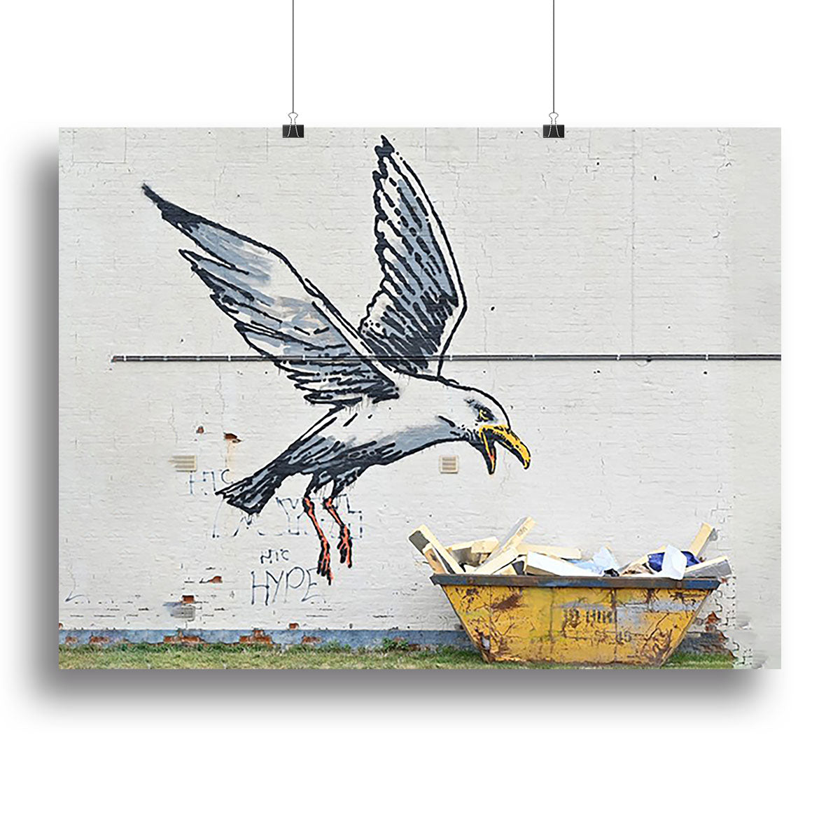 Banksy Swooping Seagull Lowestoft Poster - Unframed