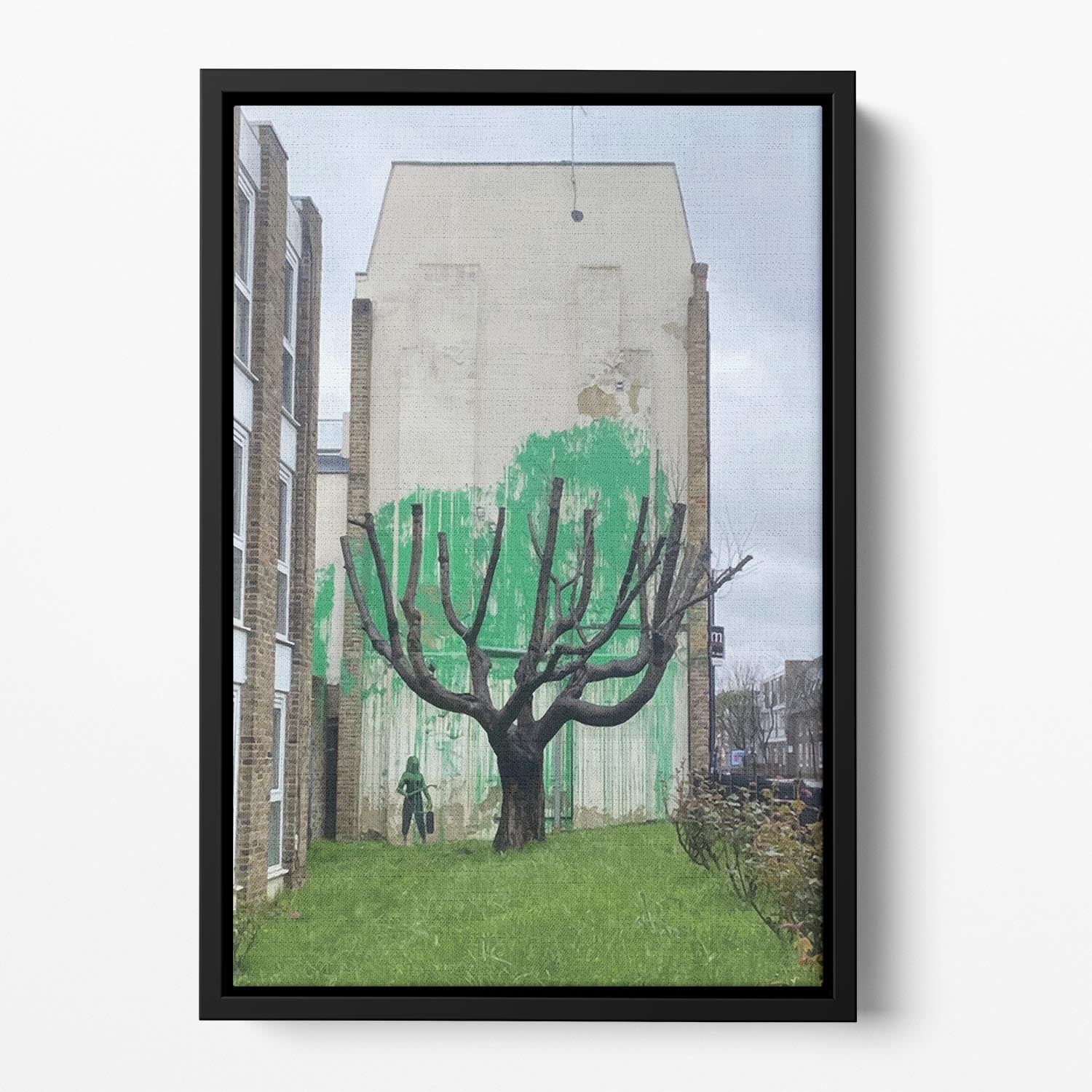 Banksy Tree Finsbury Park Floating Framed Canvas - Canvas Art Rocks - 2