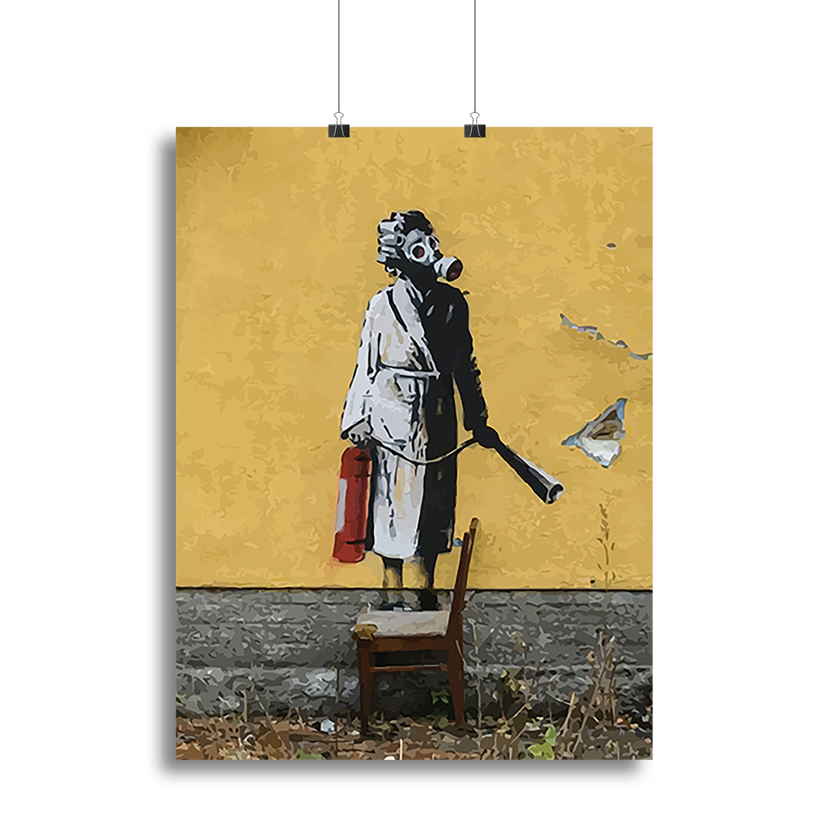 Banksy Ukraine Lady In Gas Mask Poster - Unframed