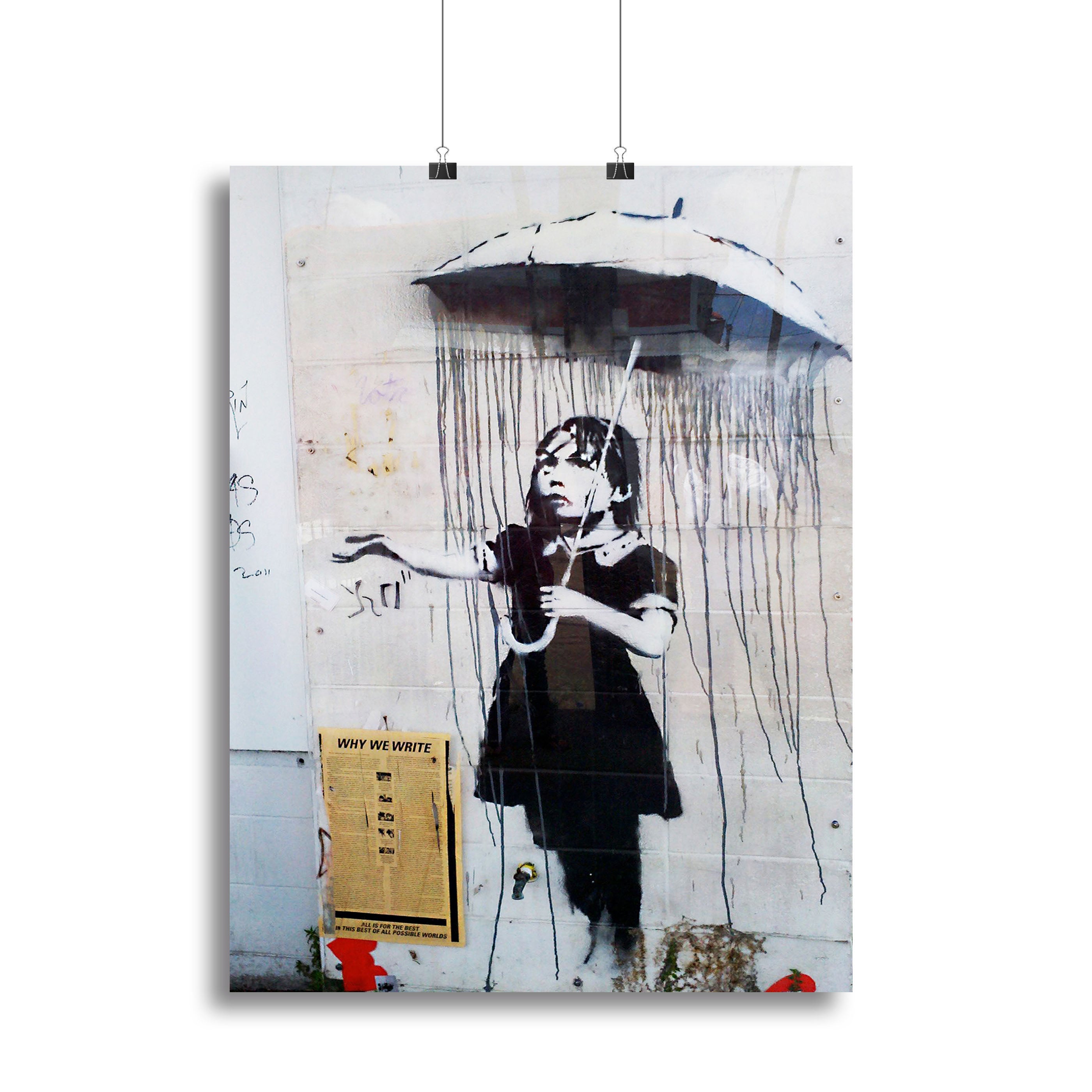 Banksy Umbrella Girl Poster - Unframed