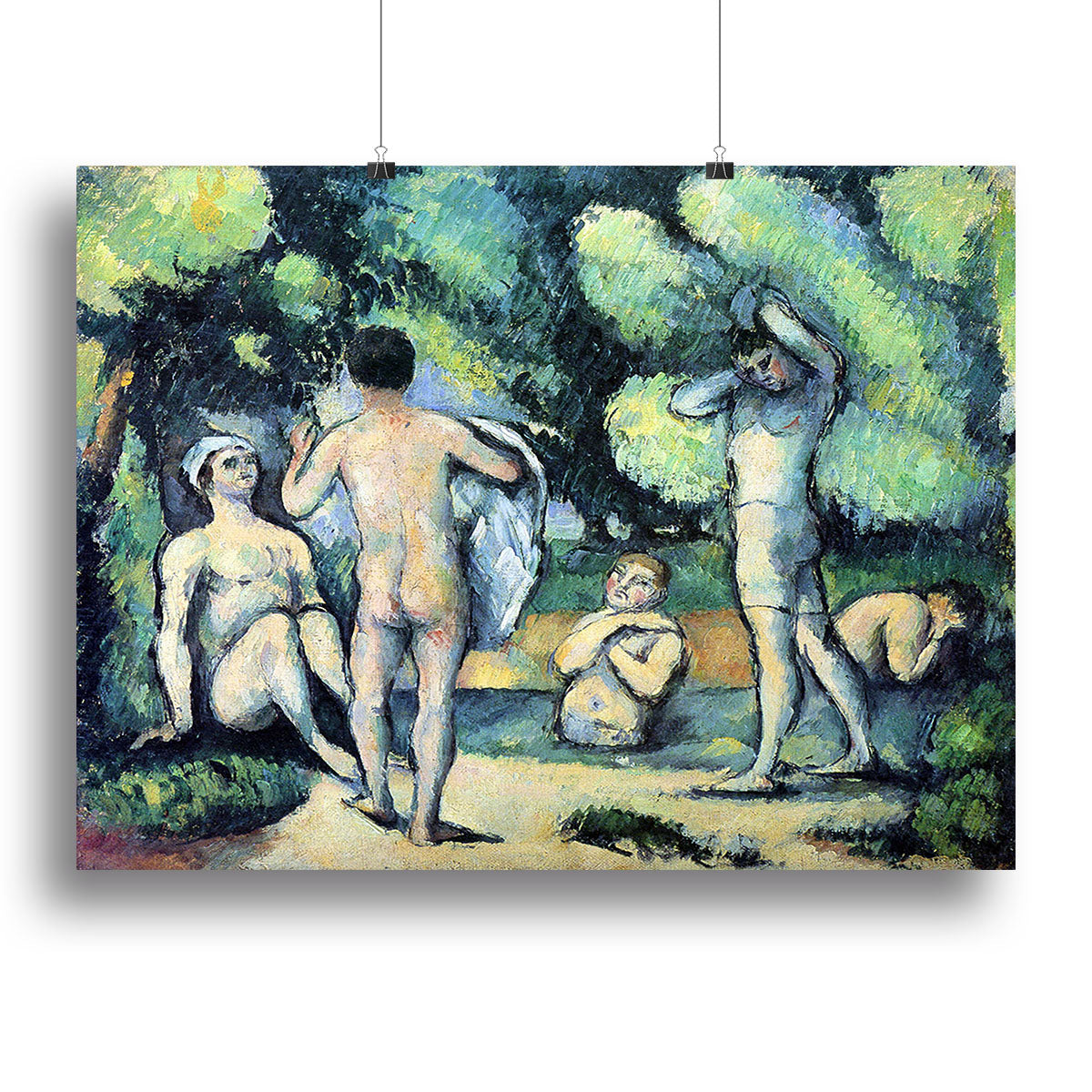 Bathers 3 by Cezanne Poster - Unframed