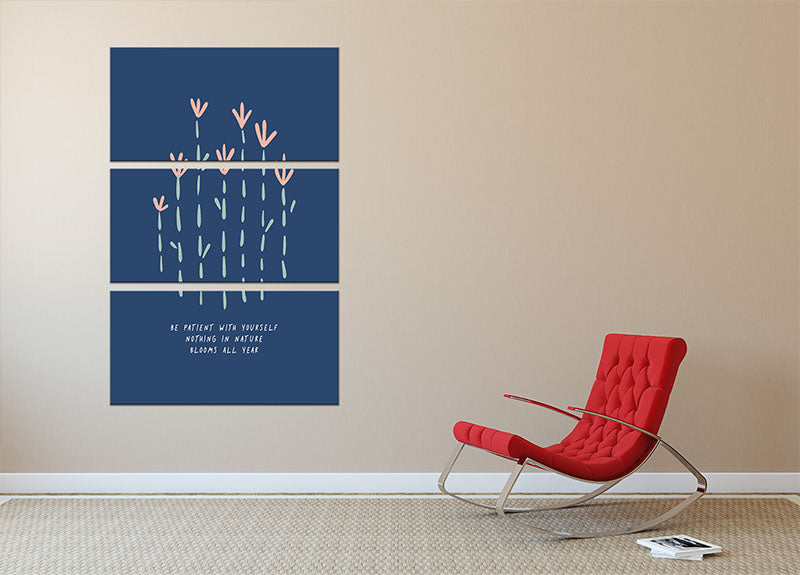 Be Patient 3 Split Panel Canvas Print - Canvas Art Rocks - 2