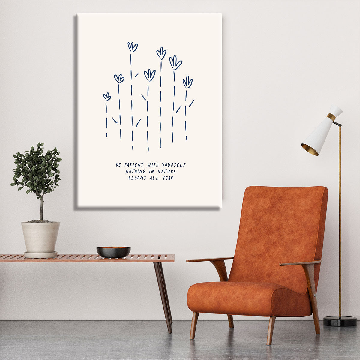 Be Patient With Yourself Canvas Print or Poster - Canvas Art Rocks - 6