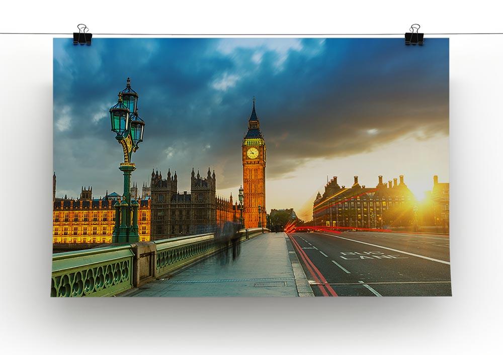 Big Ben at sunset Poster - Unframed