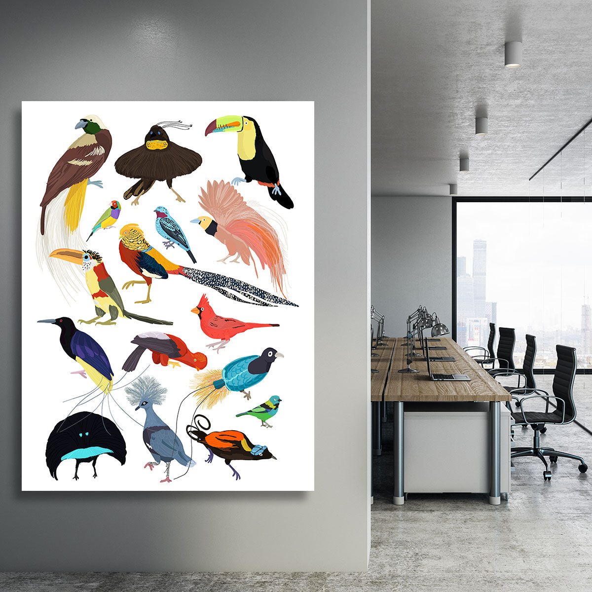 Birds of Paradise Canvas Print or Poster - 1x - 3