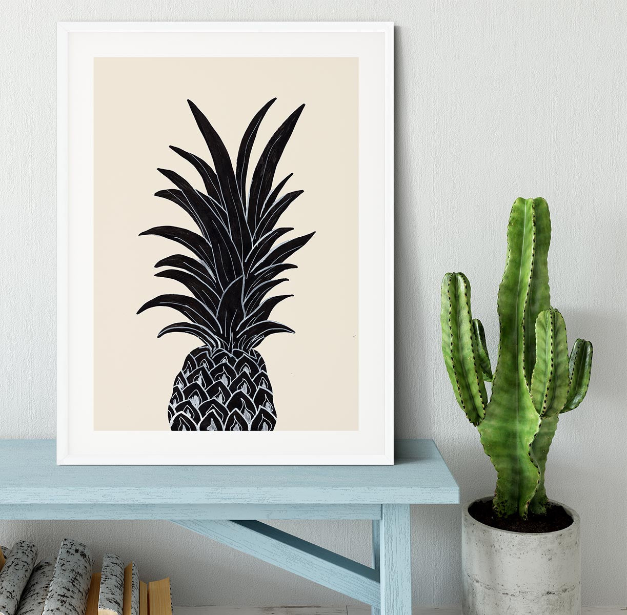 Black Pineapple Framed Print - 1x - 5