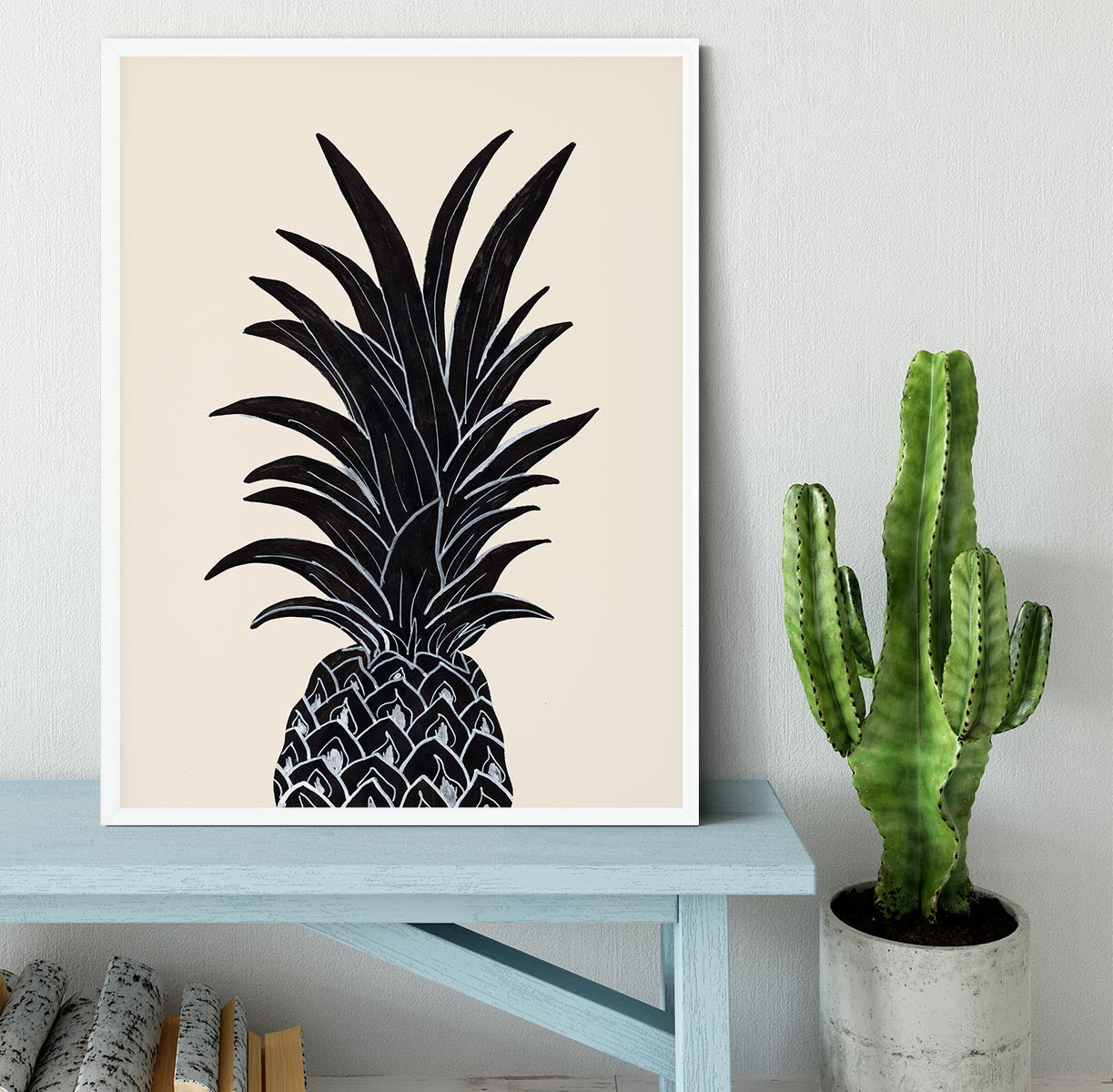 Black Pineapple Framed Print - 1x -6