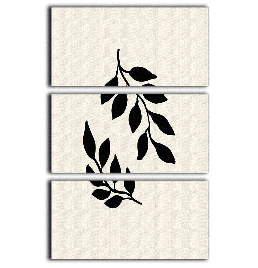 Black Twigs 3 Split Panel Canvas Print - 1x - 1