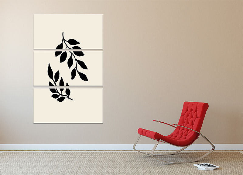 Black Twigs 3 Split Panel Canvas Print - 1x - 2