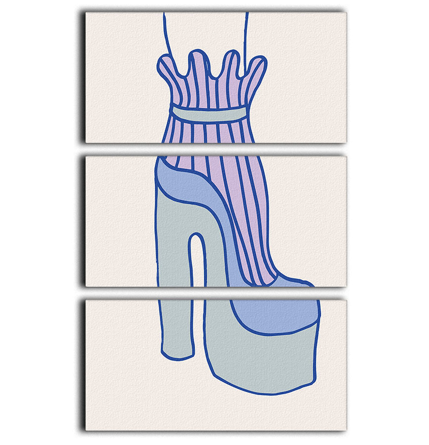 Blue Heel 3 Split Panel Canvas Print - 1x - 1