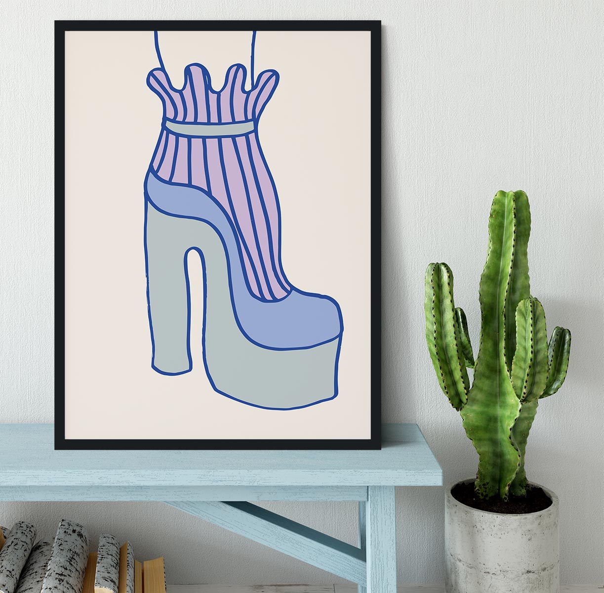 Blue Heel Framed Print - 1x - 2