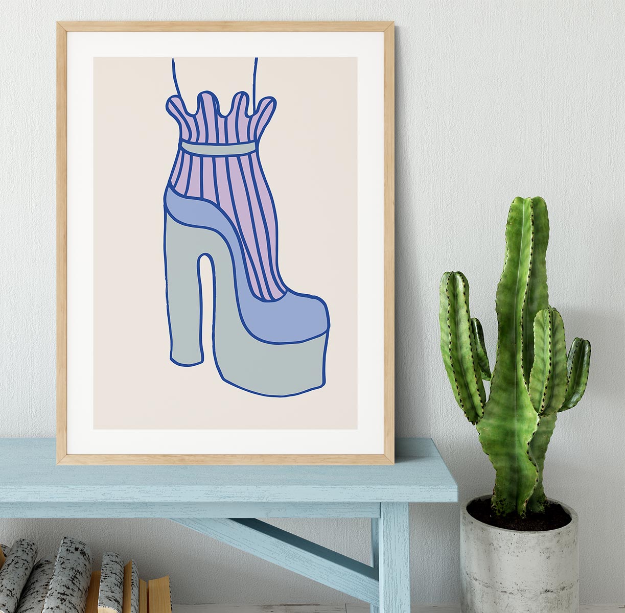 Blue Heel Framed Print - 1x - 3