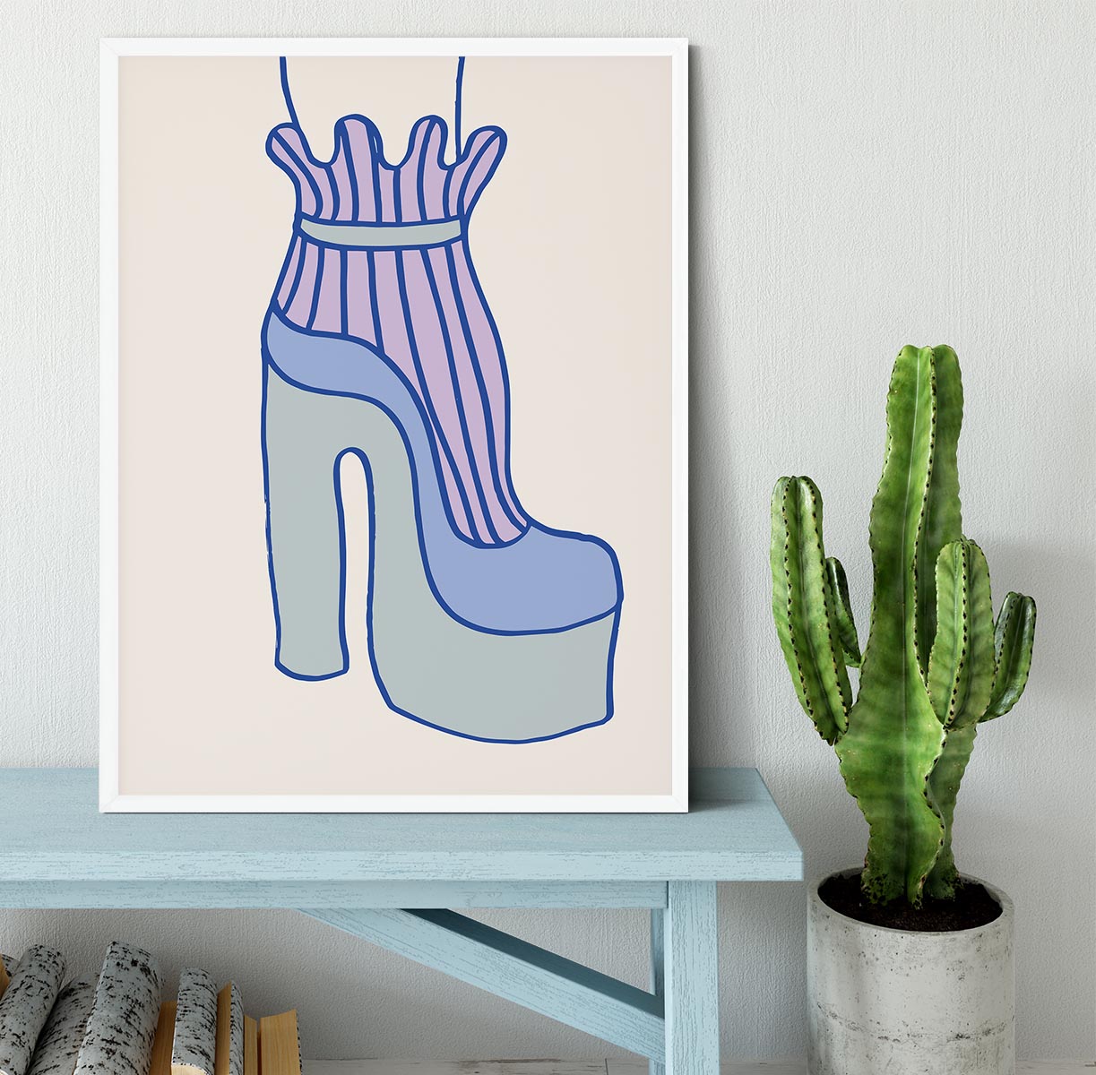 Blue Heel Framed Print - 1x -6