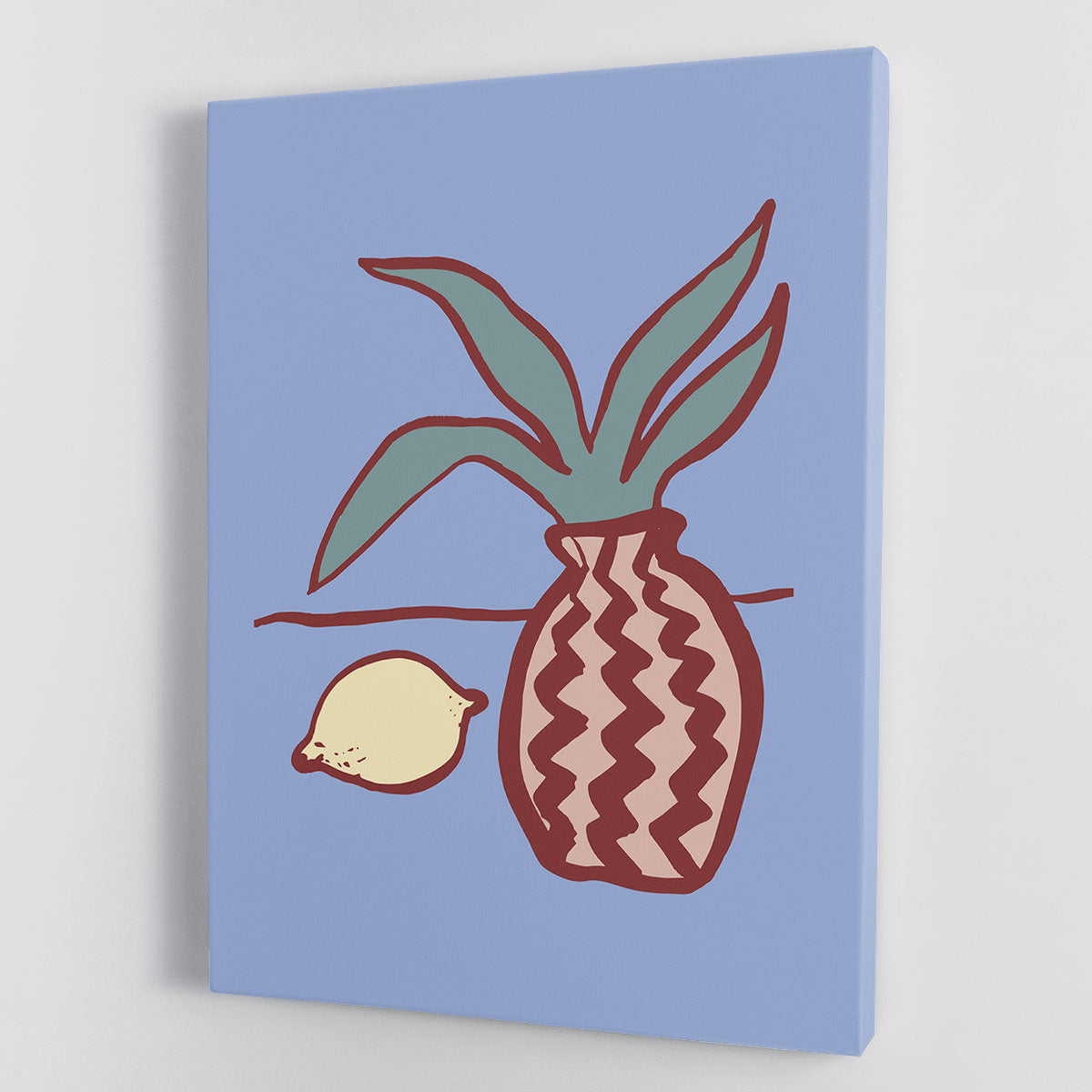 Blue Lemon Canvas Print or Poster - 1x - 1