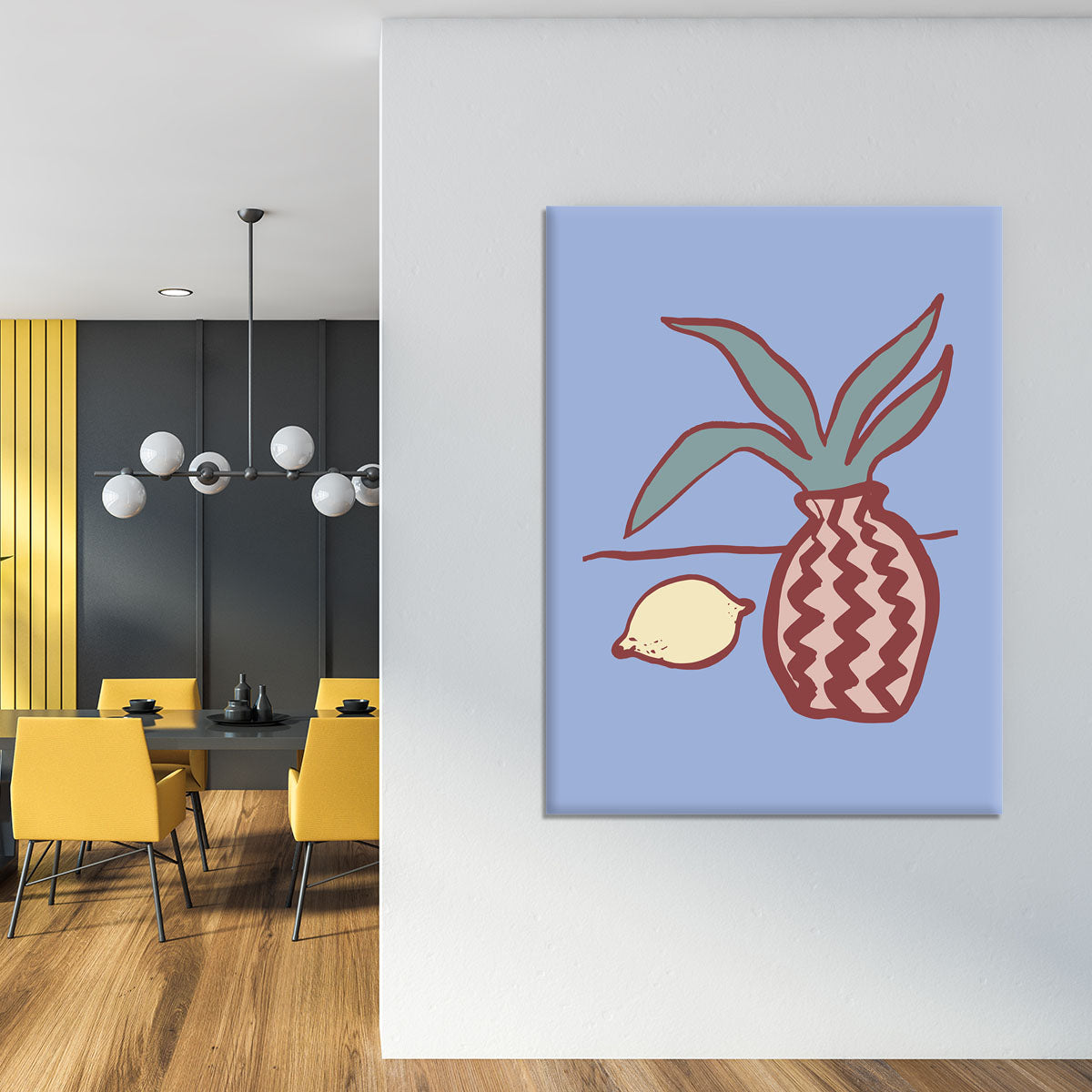 Blue Lemon Canvas Print or Poster - 1x - 4