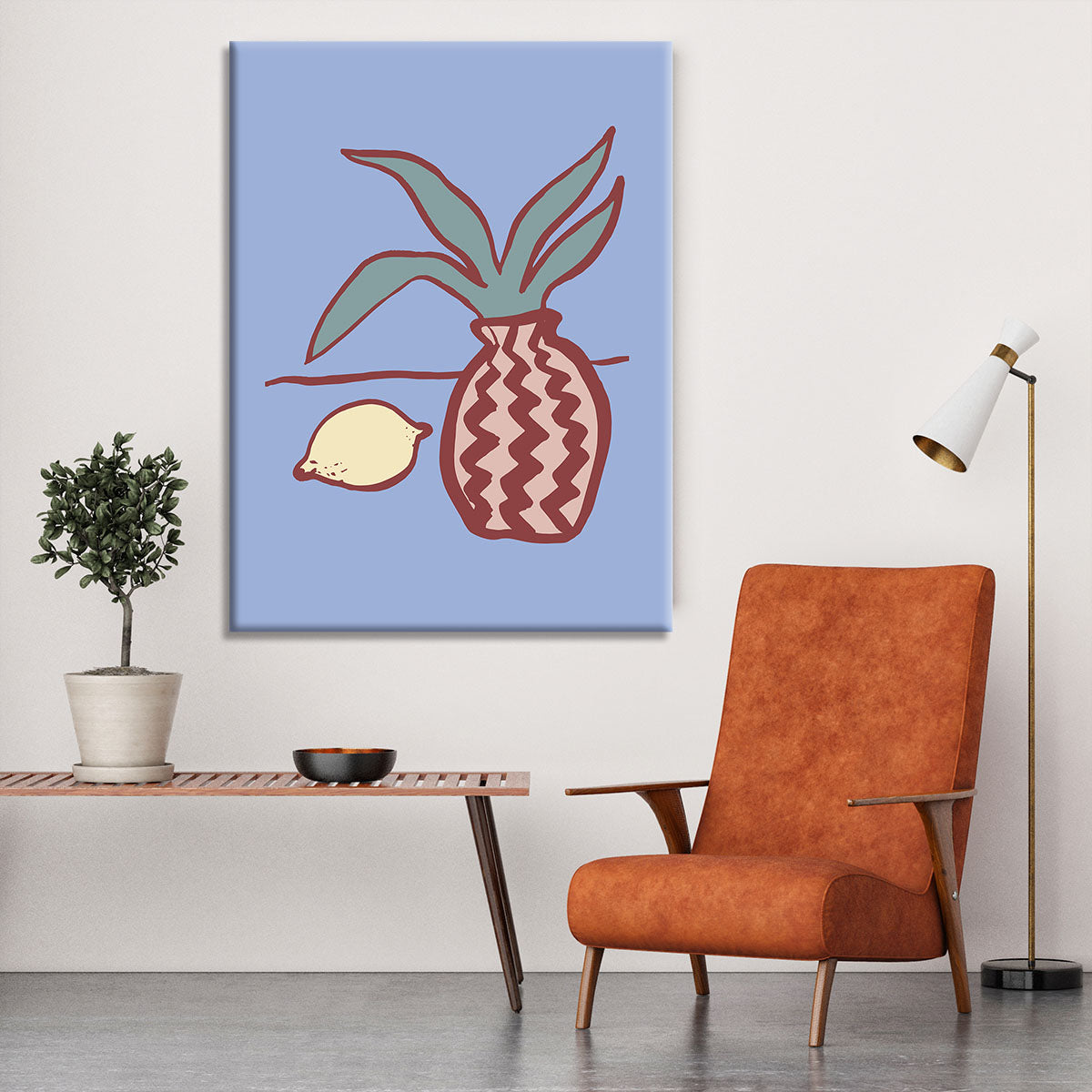 Blue Lemon Canvas Print or Poster - 1x - 6