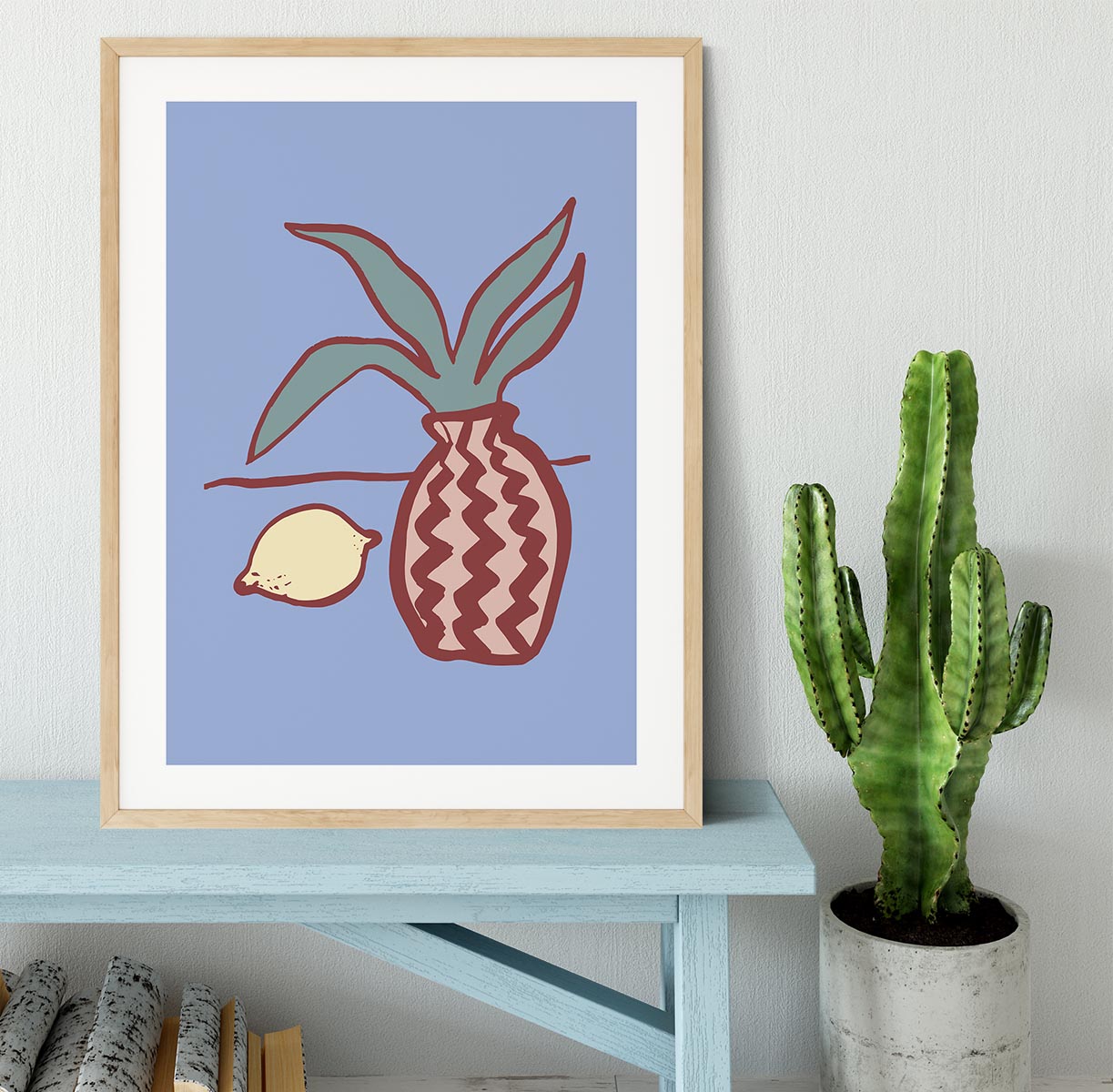 Blue Lemon Framed Print - 1x - 3