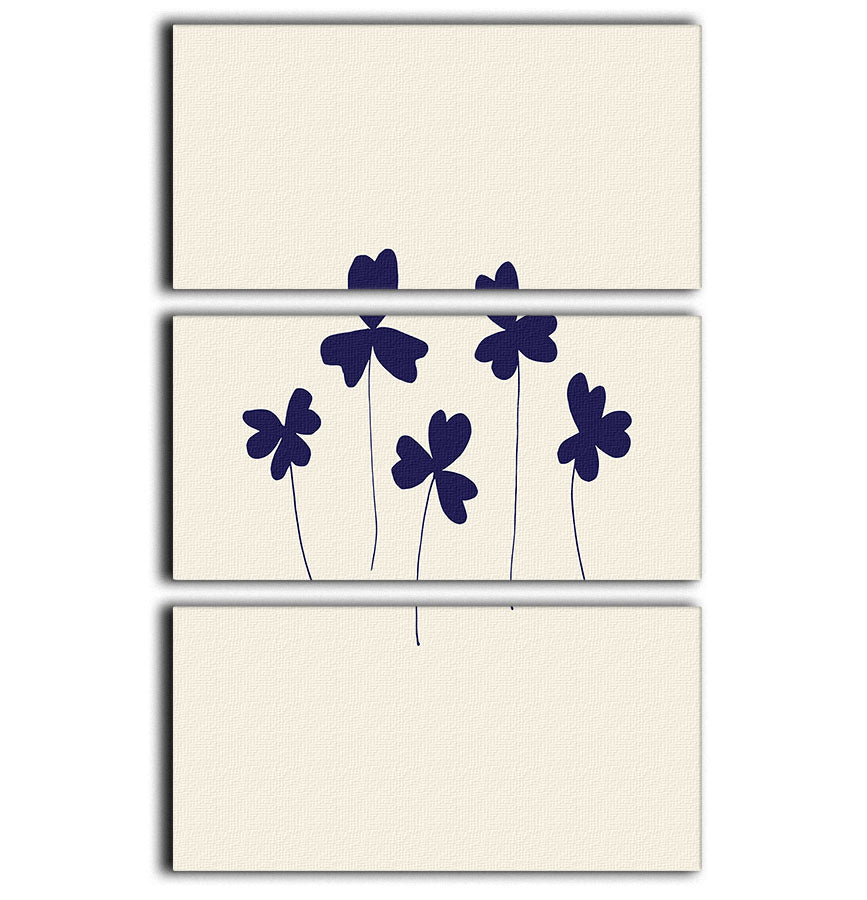 Blue Sorrel 3 Split Panel Canvas Print - 1x - 1