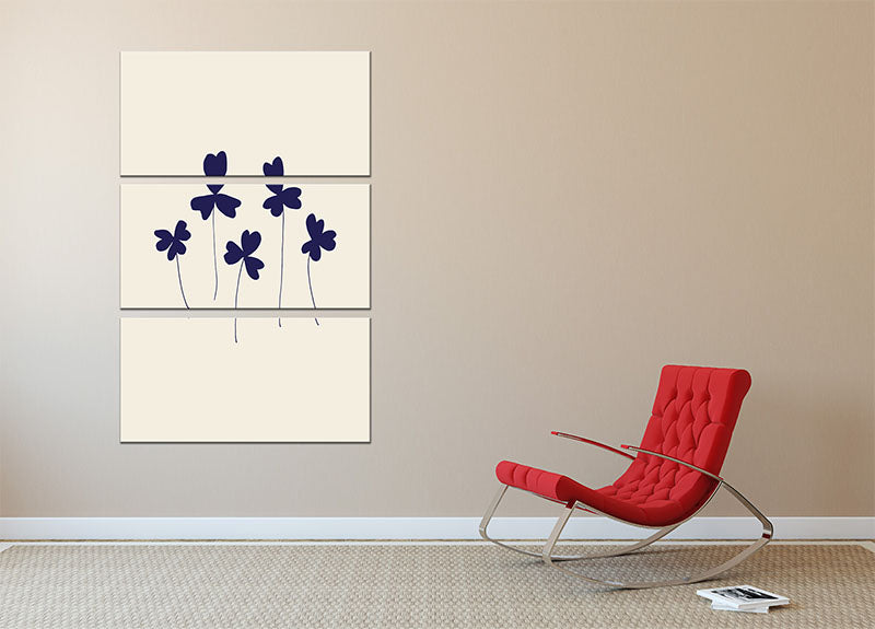 Blue Sorrel 3 Split Panel Canvas Print - 1x - 2