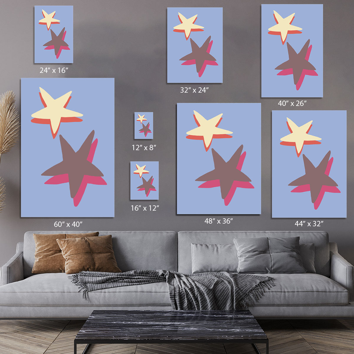 Blue Star Canvas Print or Poster - 1x - 7