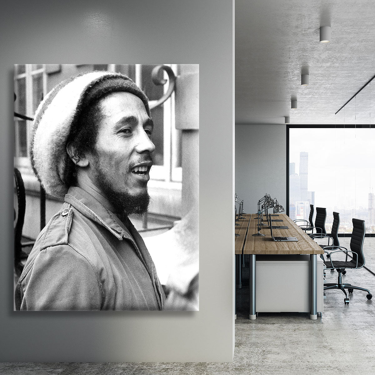 Bob Marley in 1977 Canvas Print or Poster - Canvas Art Rocks - 3