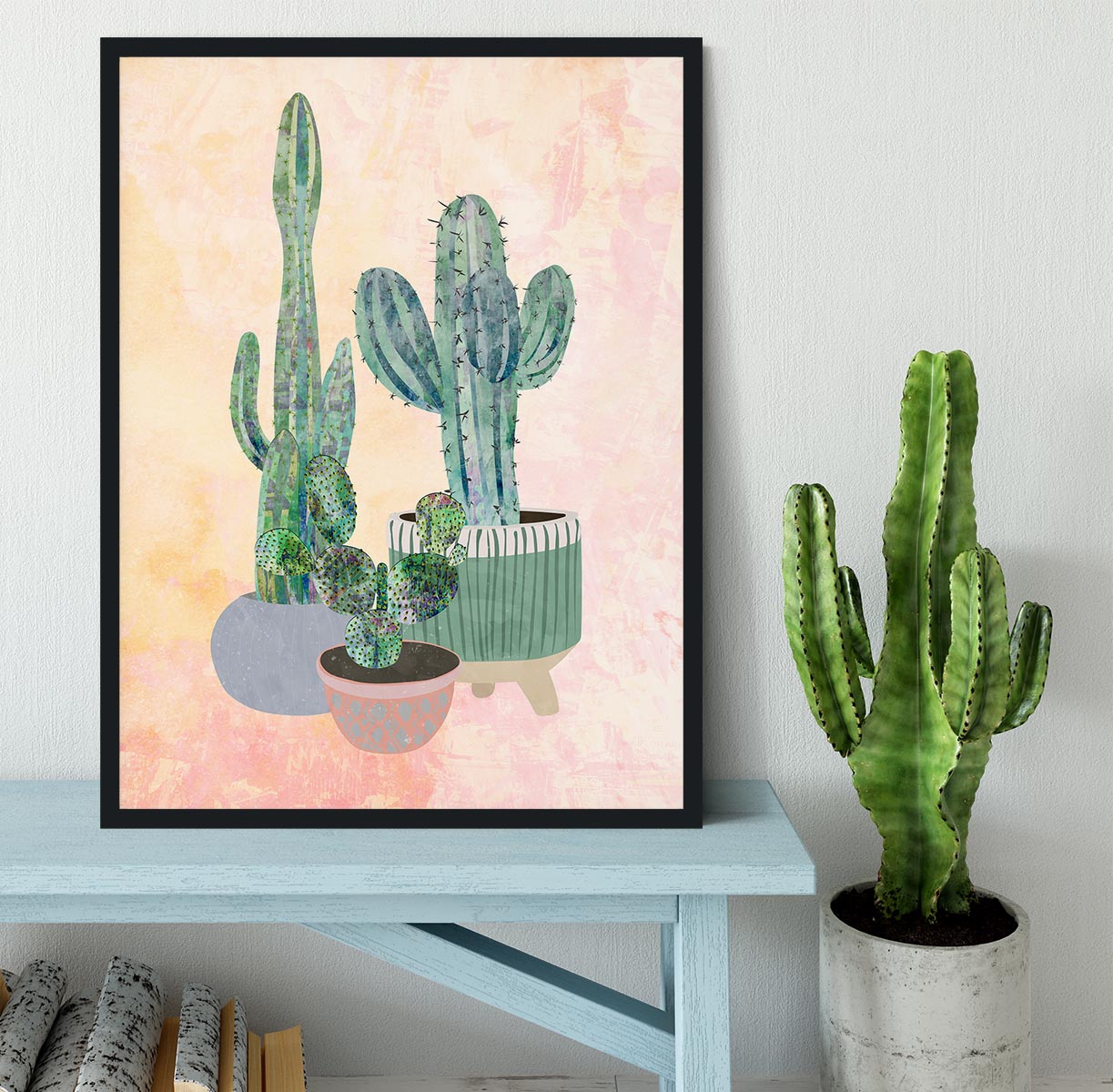 Boho Cactus Trio Framed Print - 1x - 2