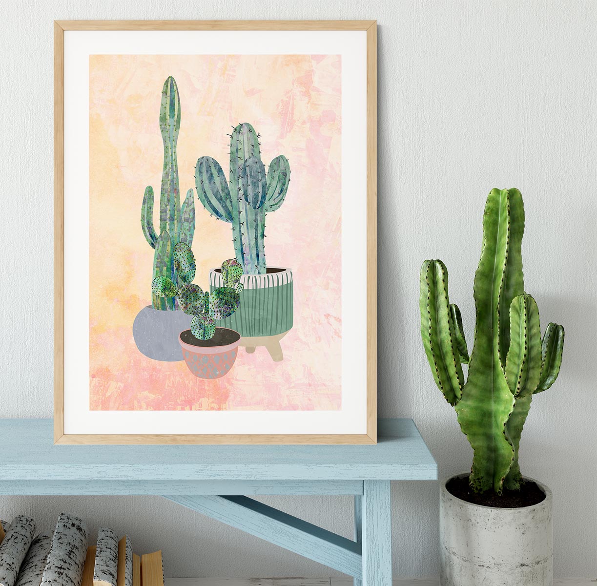 Boho Cactus Trio Framed Print - 1x - 3