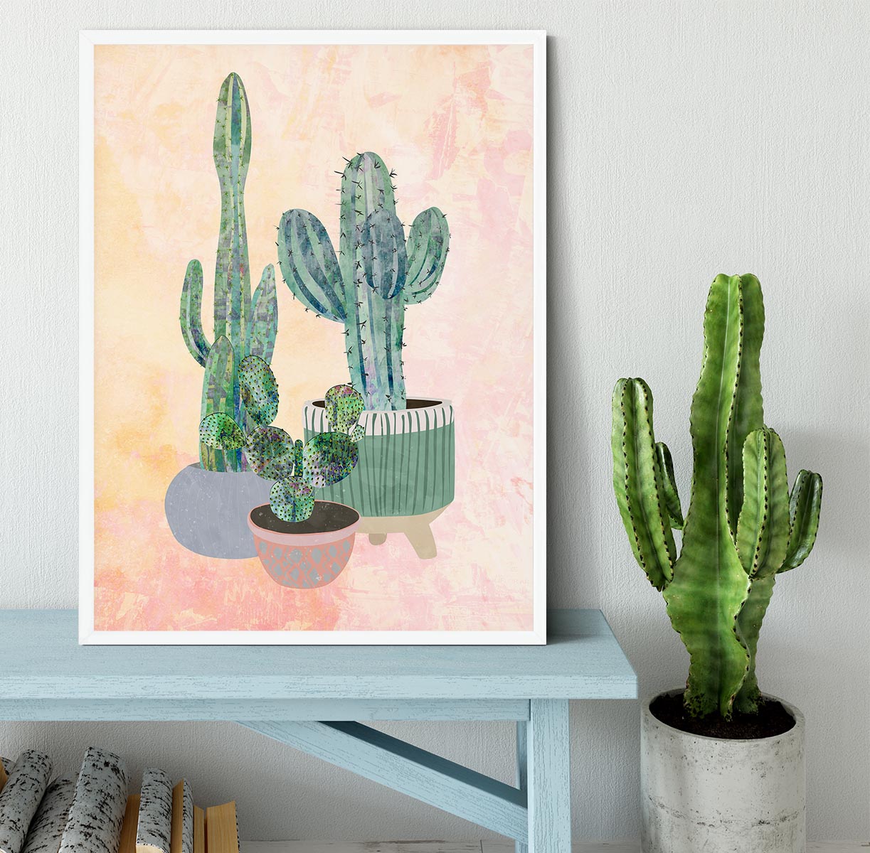 Boho Cactus Trio Framed Print - 1x -6