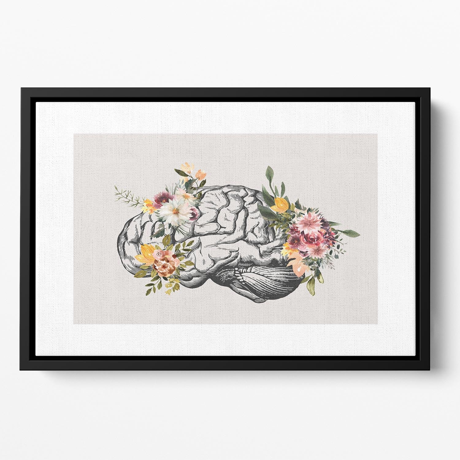 Brain Bloom Floating Framed Canvas - Canvas Art Rocks - 2