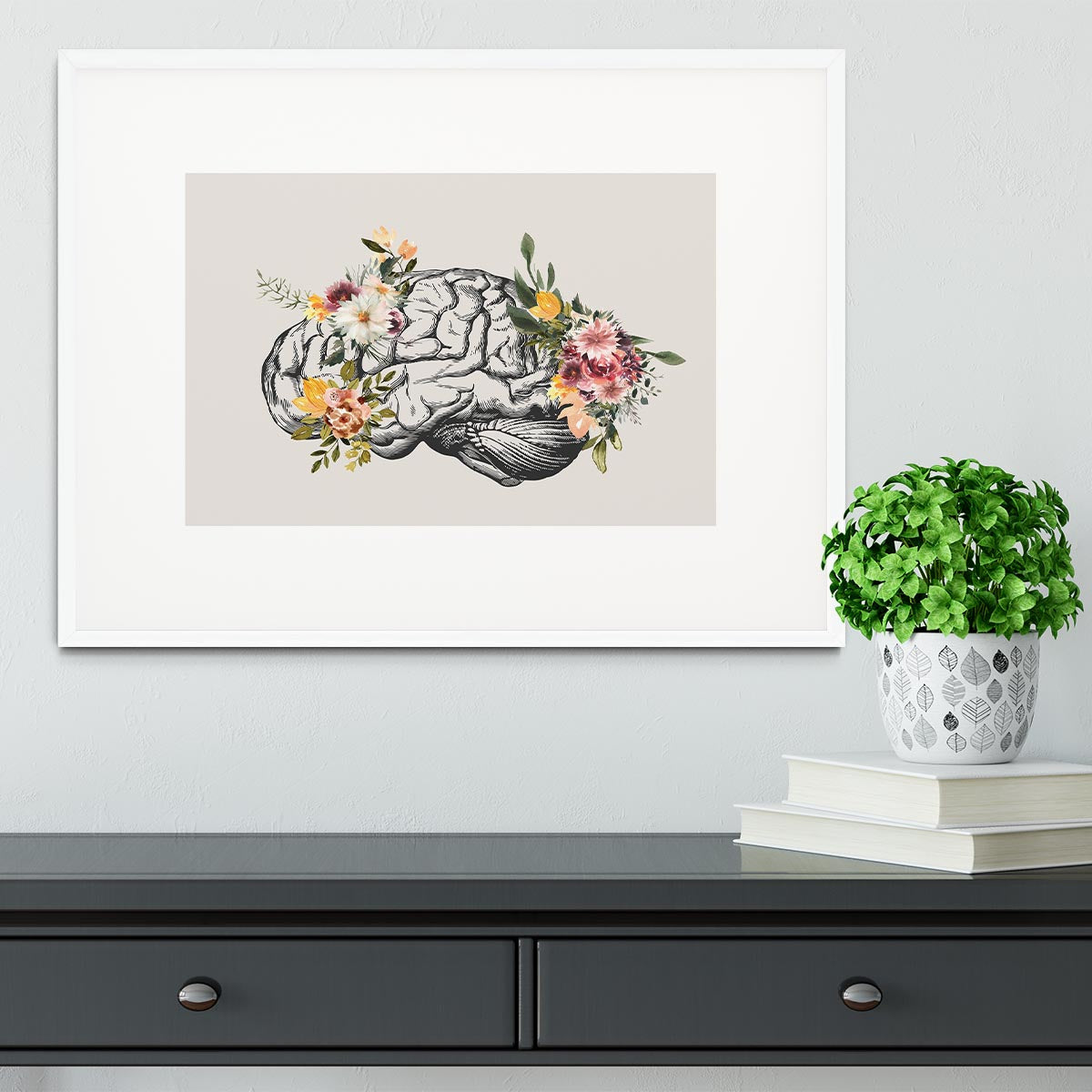 Brain Bloom Framed Print - Canvas Art Rocks - 5