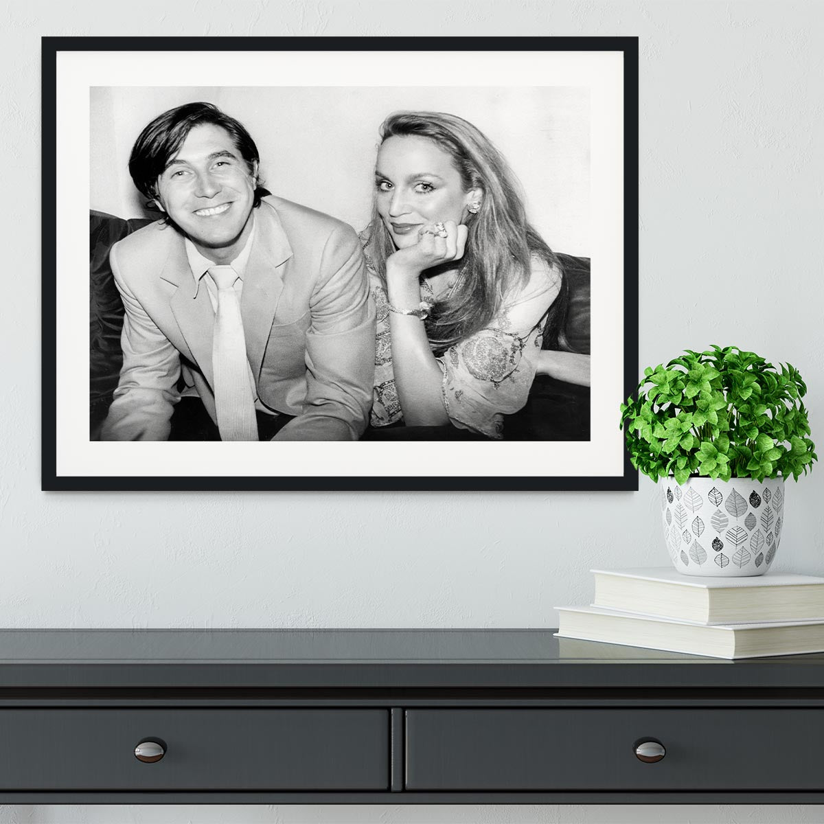 Bryan Ferry and Jerry Hall Framed Print - Canvas Art Rocks - 1