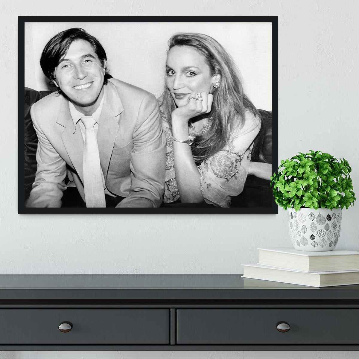 Bryan Ferry and Jerry Hall Framed Print - Canvas Art Rocks - 2