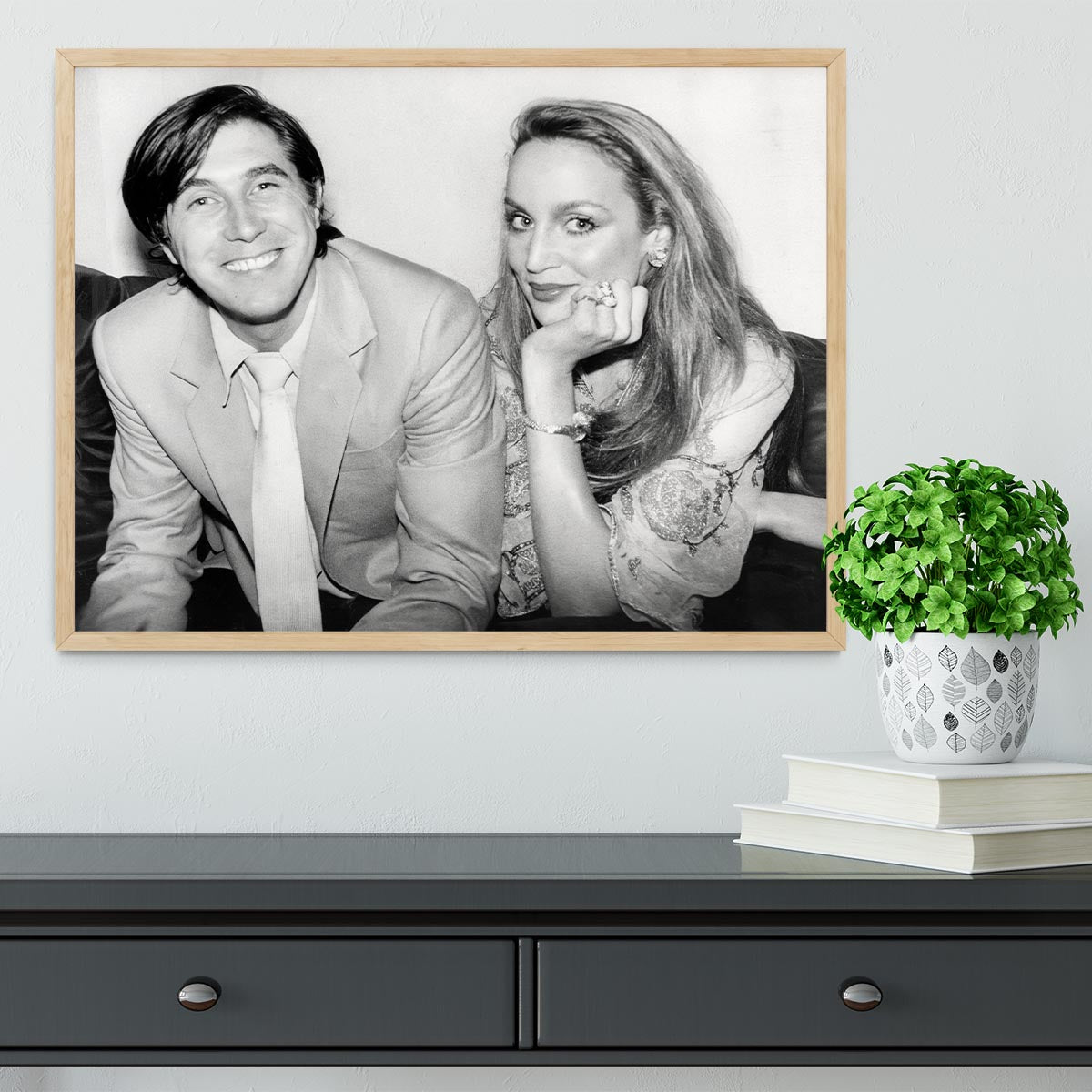 Bryan Ferry and Jerry Hall Framed Print - Canvas Art Rocks - 4